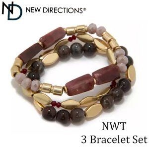 New Directions 3 Bracelet Set - NWT
